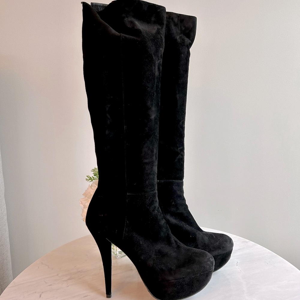 Stuart Weitzman Platform Suede Boots